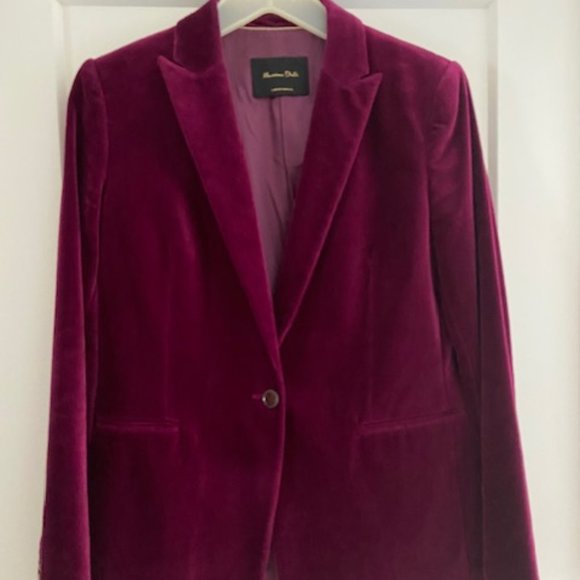 MASSIMO DUTTI Velvet jacket - Picture 1 of 5